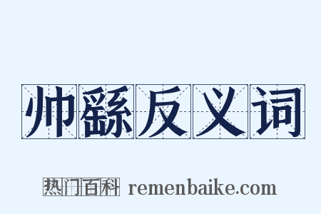帅繇反义词是什么意思的图片